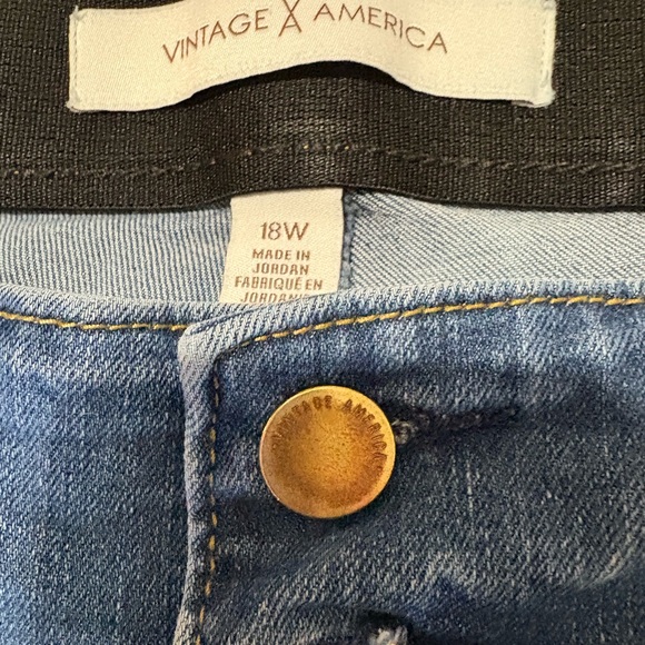 Vintage America Blue Cropped Jeans - Picture 2 of 5
